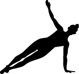 Yoga silhouette - person doing yoga