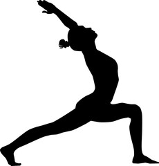 Yoga silhouette - person doing yoga