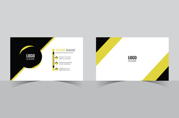 Modern presentation card and company logo, Double-sided creative business card template, Vector business card, Visiting card for business and personal use, Modern and simple business card design.