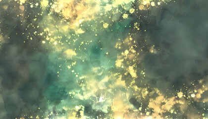 Obraz premium green and yellow abstract decoration card banner concept design for holiday season cards, generative ai