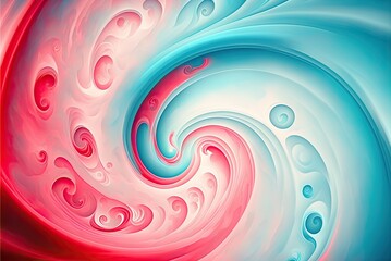 Abstract Liquid Paint Background with Spirals