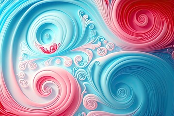 Fototapeta na wymiar Abstract Background with Swirls and Flourishes