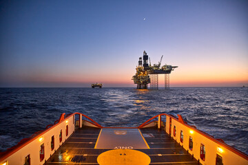 Supply vessel going for cargo operations for oil production plant.
Dynamic positioning vessel going...