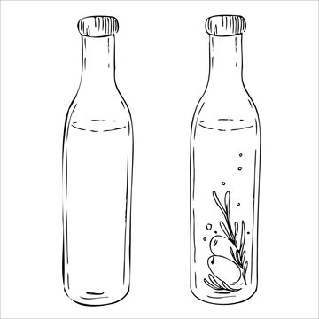 
jar of olive oil. Graphic vector illustration set