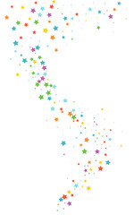Color Cosmos Vector White Background Star Border.