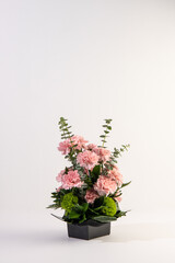 pink carnation flower arrangement