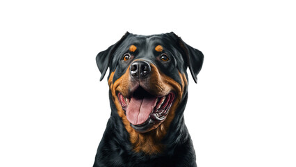 Obraz premium Rottweiler Dog in a invisible background Generative AI
