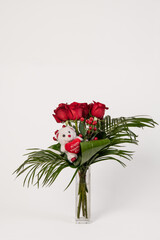 Half dozen red roses arrangement for Valentine's Day
