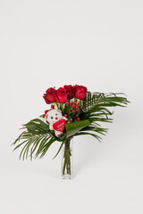 Obraz premium Half dozen red roses arrangement for Valentine's Day