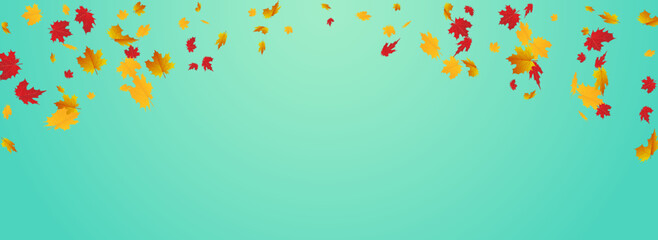 Yellow Plant Vector Blue Panoramic Background.