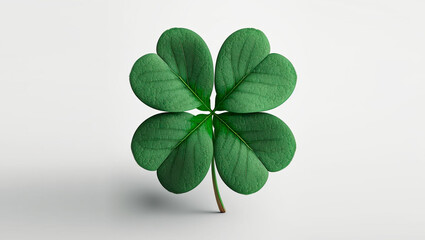 Fototapeta na wymiar 4 leaf clover, green color, no objects around, bench background, photography, 3D, illustration, 03 