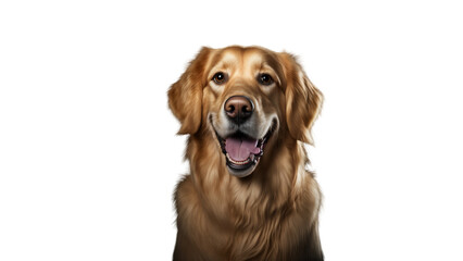 Golden Retriever Dog in a invisible background Generative AI