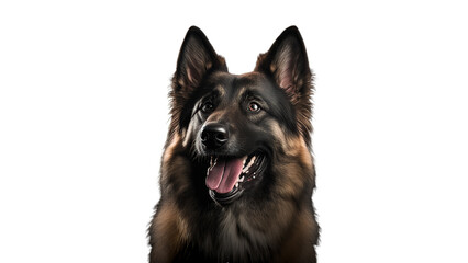 Belgian Shepherd Dog in a invisible background Generative AI