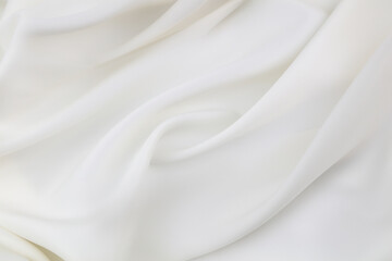 Fototapeta na wymiar White silk fabric