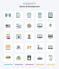 Creative Device And Development 25 Flat icon pack  Such As coding. coding. mobile . cell. mobile