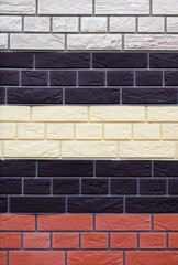 facade panels, siding with brick texture of different colors. coating options for exterior walls.
