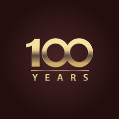 100 years symbol for commemorations and celebrations for events. centenary number for companies. commemorative date. hundred years logo. - obrazy, fototapety, plakaty