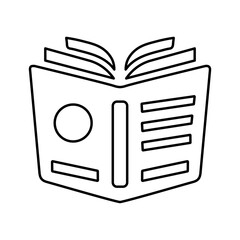 Brochure, catalog, design line icon. 