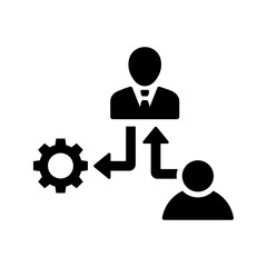 Brokerage, broking, contractor icon. Black vector graphics.