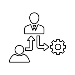 Brokerage, broking, contractor outline icon. 