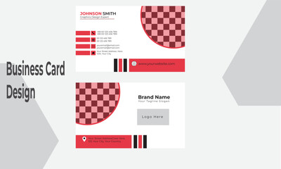 Modern and creative business card template design with a photo placeholder
