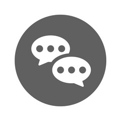 Fototapeta premium Bubble, commenter, feedback icon. Gray color.