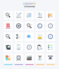 Creative Ui Essentials 25 Flat icon pack  Such As online. attachment. picker. ui. newspaper