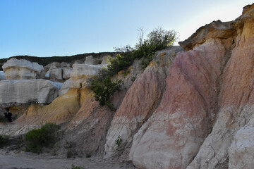 Fototapeta na wymiar Paint Mines Interpretive Park, Calhan, Colorado, Colorado Springs, Sunset