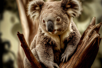 Portrait von einem Koala im Baum - Generative Ai