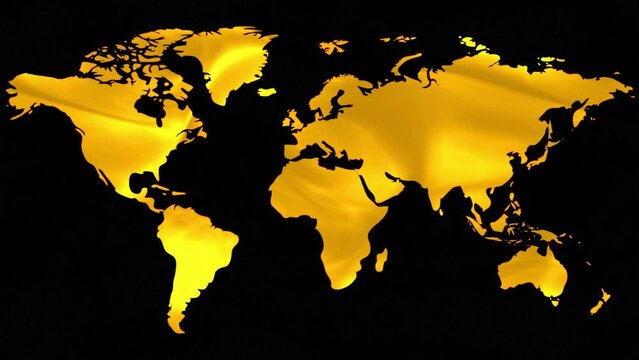 Golden world map background