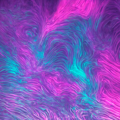 Abstract Neon Waves Background "Generative AI"