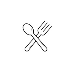 Spoon fork icon vector graphics
