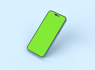 Phone 14 Pro app screen presentation mockup template. 3d render