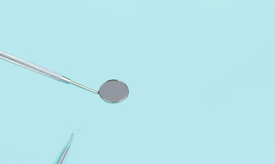 Dental Care conceptual image background. Dental hygiene. Cure concept. Dentist tools. Dental equipment.