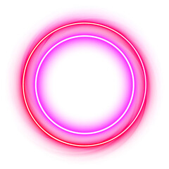 Neon Circle Multi Layer Red With Pink