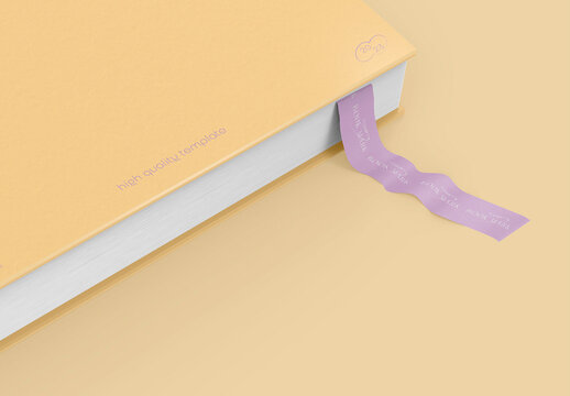 3d Bookmark Mockup