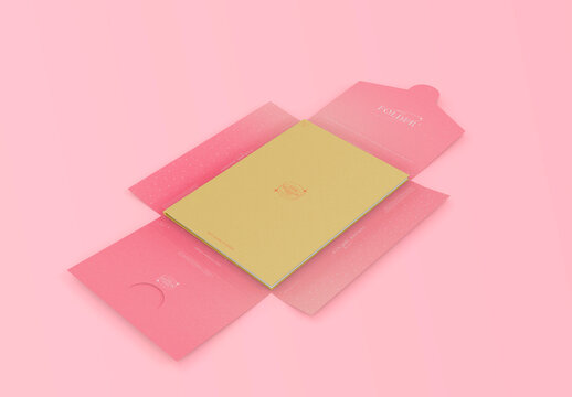 3d Book in a Slipcase Cover Mockup