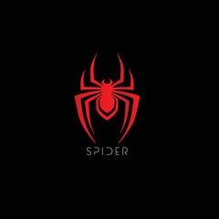 Naklejka premium Creative Professional Trendy and Minimal Spider Logo Design, Logo in Editable Vector Format 