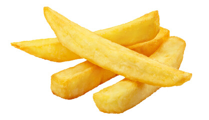 Fototapeta na wymiar Delicious french potato fries cut out