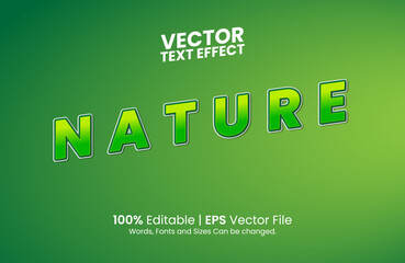 Editable Nature Green Text Effect Template