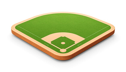 Baseball field. illustration of baseball field 3d illustration - obrazy, fototapety, plakaty