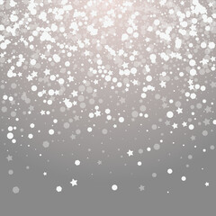 Overlay Snowstorm Vector Grey Background. White