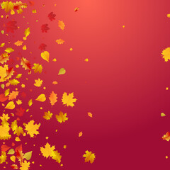 Red Floral Vector Red Background. Paper Plant