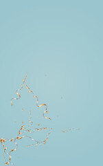 Grey Spiral Flying Vector Blue Background. Paper