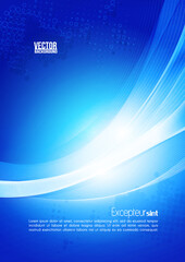 Abstract blue background with lighting effect. Vector