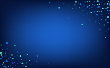 Blue Confetti Celebration Blue Vector Background.