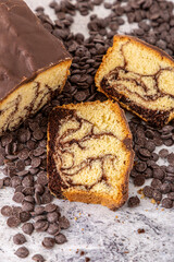 vanilla and chocolate pudding ready to eat