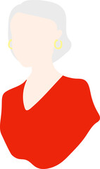 Woman with grey hair