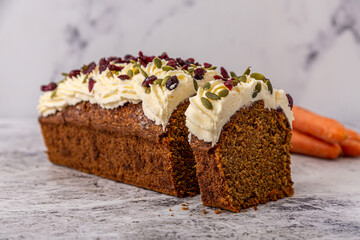 blueberry and cream cake ready to eat