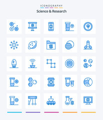 Creative Science 25 Blue icon pack  Such As network. biological. science. bio. science